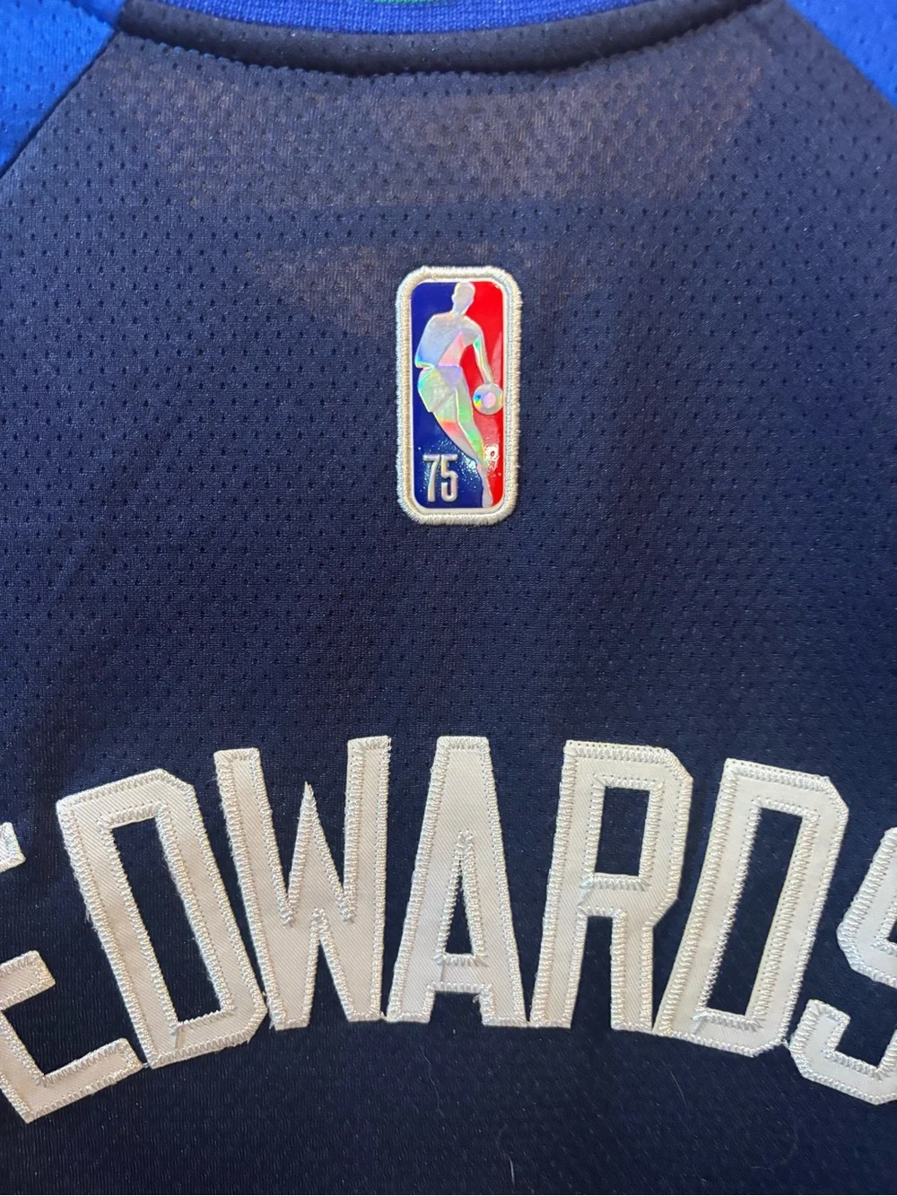 Nike Edward’s Wolves #1 Blue and Green Basketball Jersey